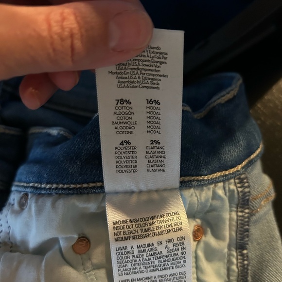 MOTHER Women's The Tripper Ankle Fray Jeans in Light Blue Denim - Picture 8 of 9